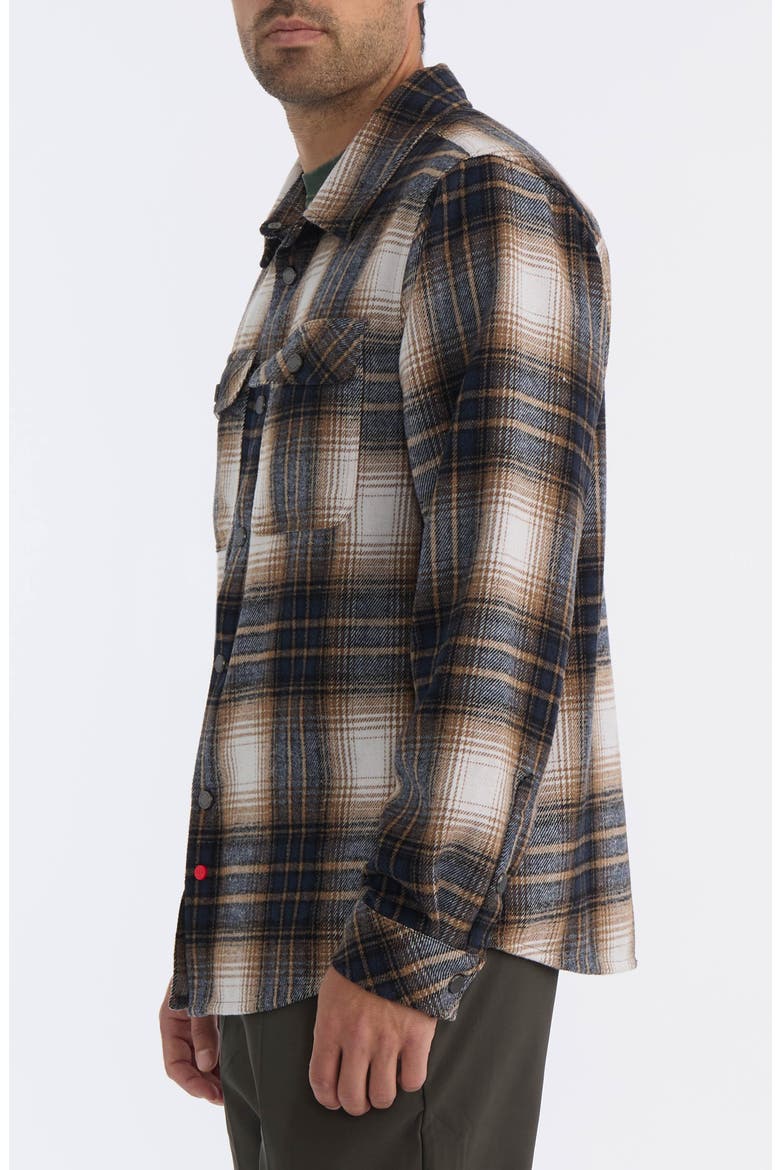 Heavyweight Flannel Plaid Long Sleeve Cotton Button-Up Shirt, Alternate, color, BLACK PLAID