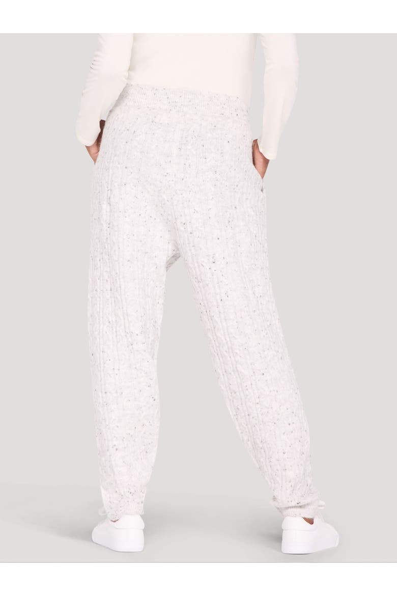 Relaxed Cable Knit Sweater Jogger, Alternate, color, Vanilla Ice