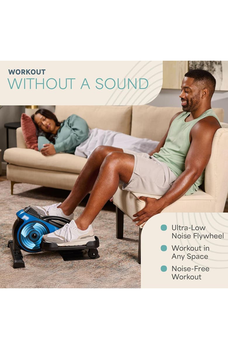 Lifepro Flex Stride Plus Under Desk Bike Pedal Elliptical Exerciser, Alternate, color, Blue