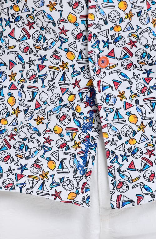 Robert Graham Summer Sails Short Sleeve Cotton Button-up Shirt In Multi