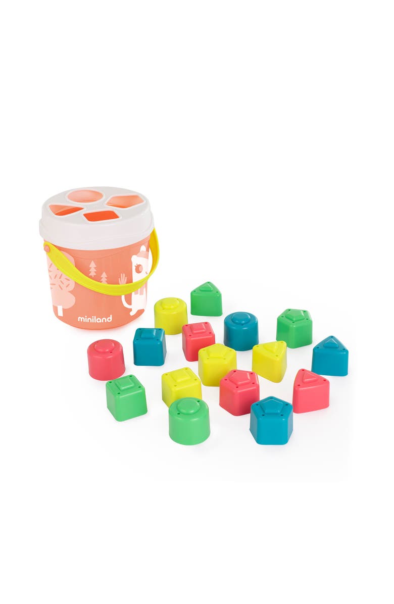 Miniland Feel to Learn Shape sorting bucket, Alternate, color, Multi
