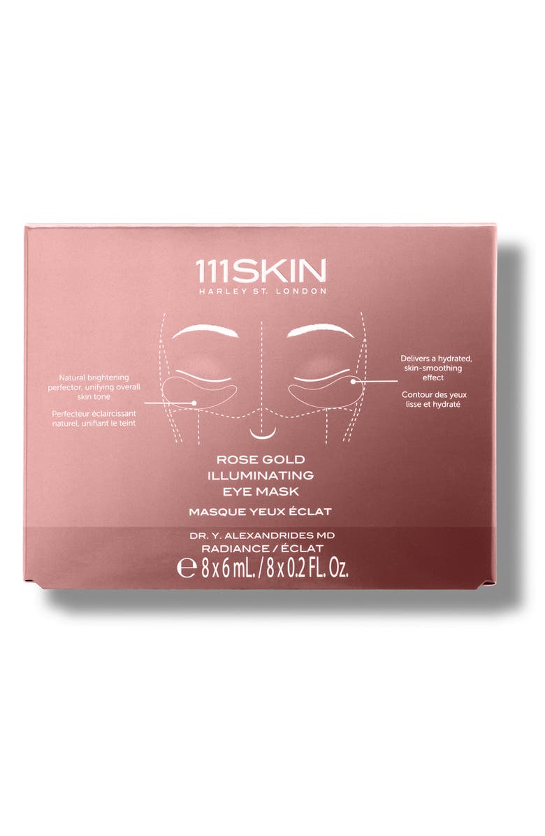 111SKIN Rose Gold Illuminating 8-Piece Eye Mask Box, Alternate, color, 