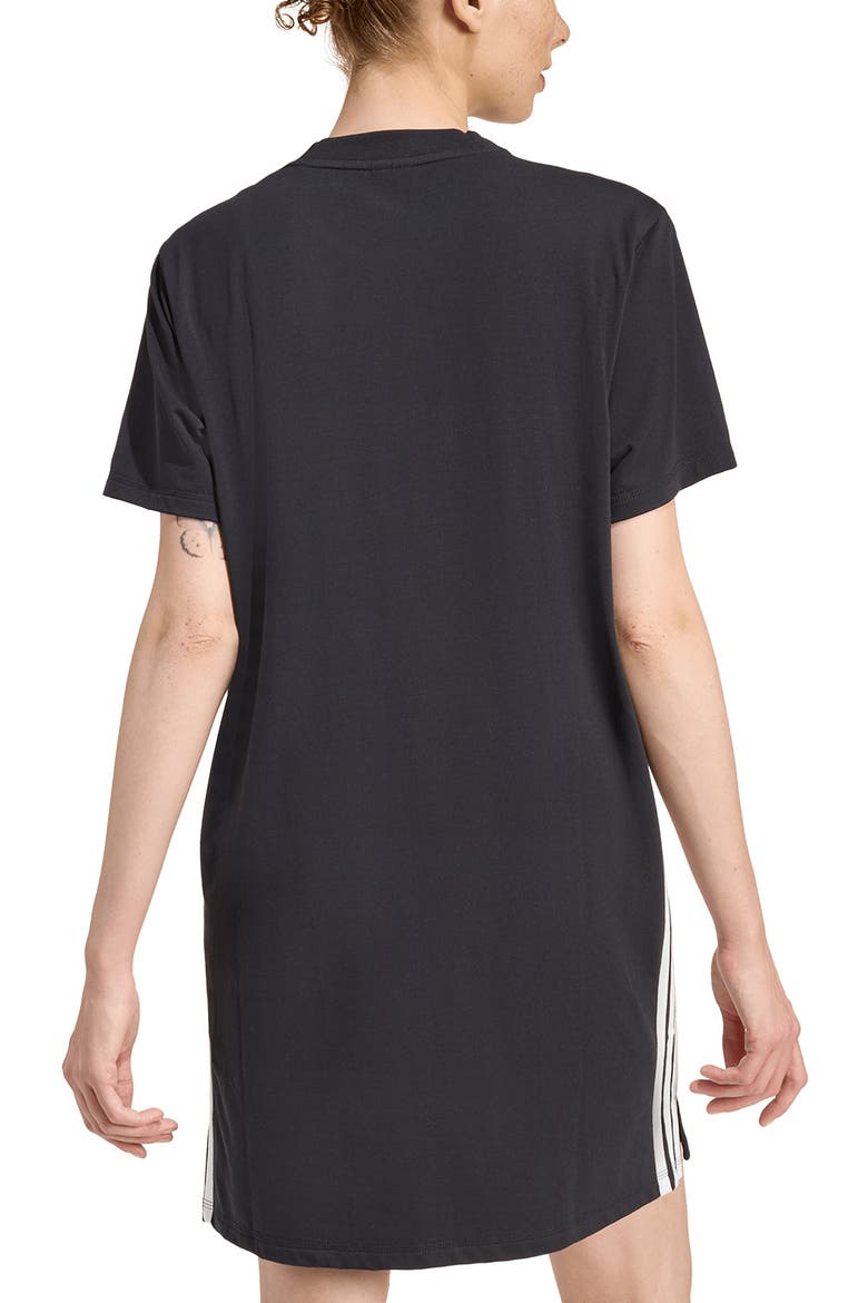 Essential 3-Stripes T-Shirt Dress, Alternate, color, BLACK/ WHITE