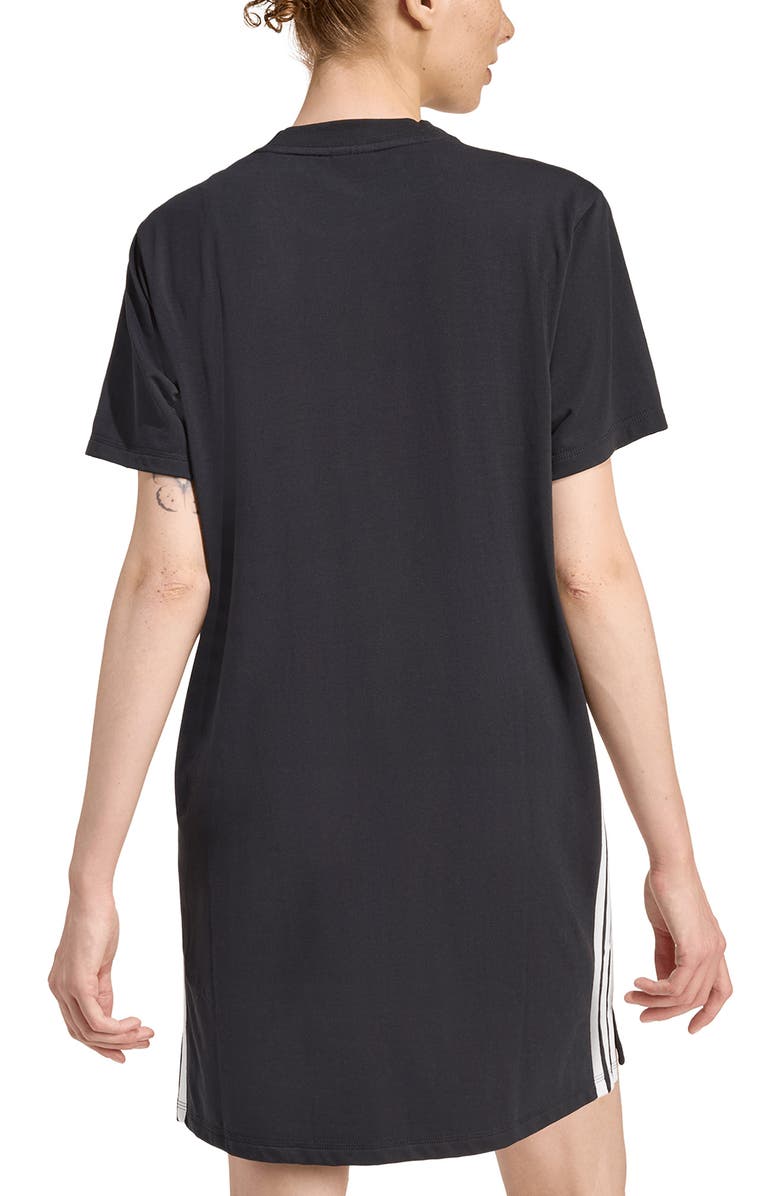 adidas Essential 3-Stripes T-Shirt Dress, Alternate, color, Black/ White