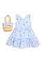 Kids' Floral Embroidered Seersucker Sundress & Tote