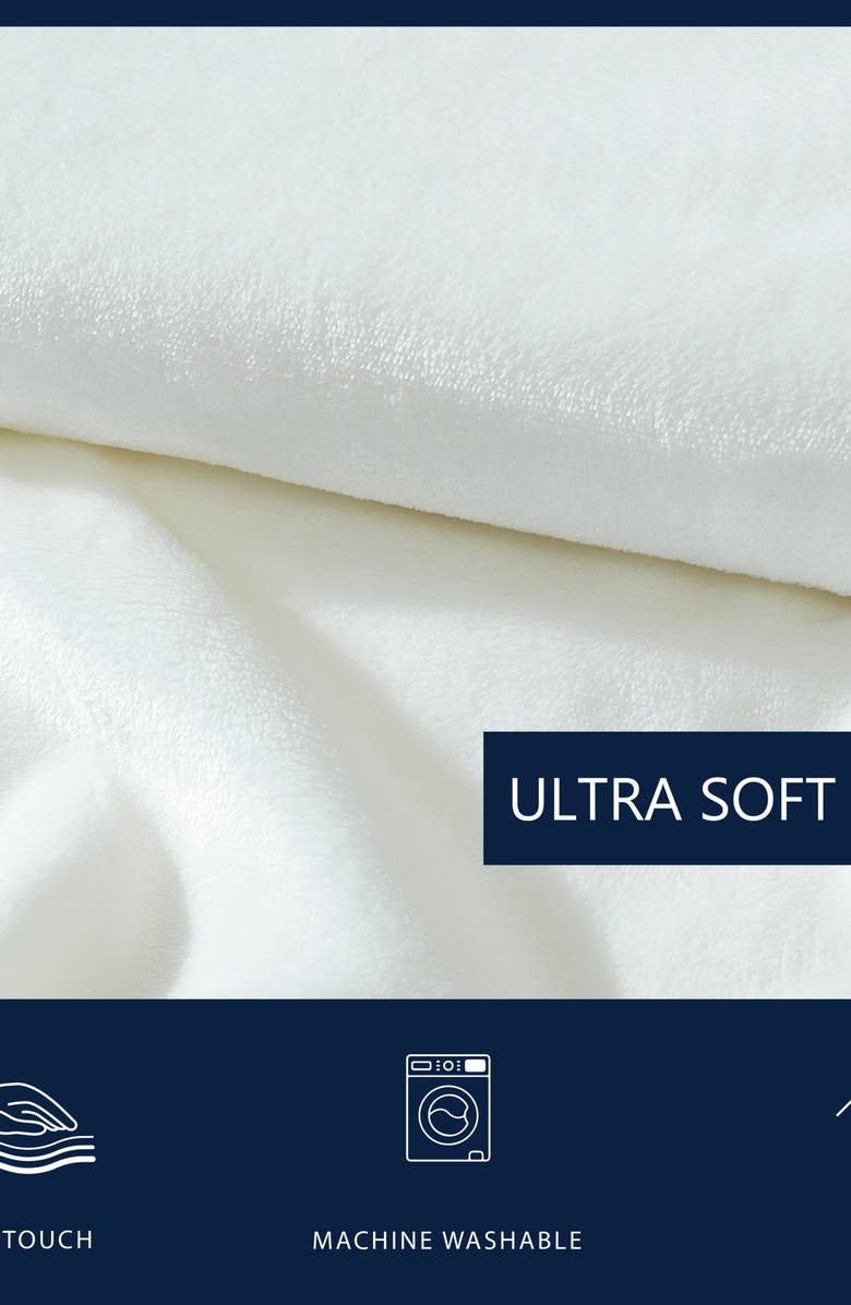 Nautica Ultra Soft Blanket, Alternate, color, Deck White