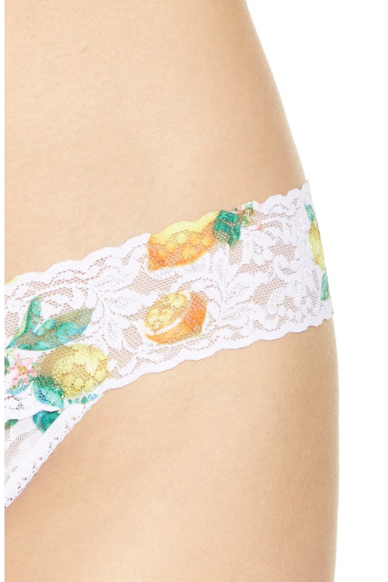 Lemonade Low Rise Thong, Alternate, color, WHITE/ MULTI