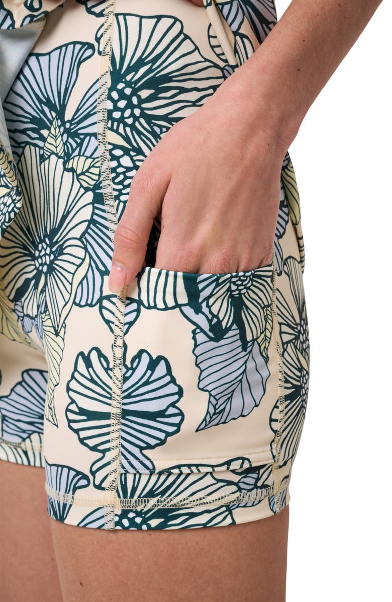 TravisMathew Moveknit Floral Activity Minidress, Alternate, color, Sandshell Multi