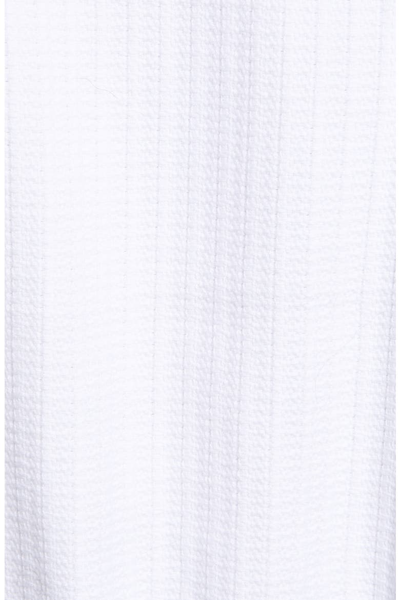 Basket Weave Hooded Cotton Terry Robe, Alternate, color, WHITE