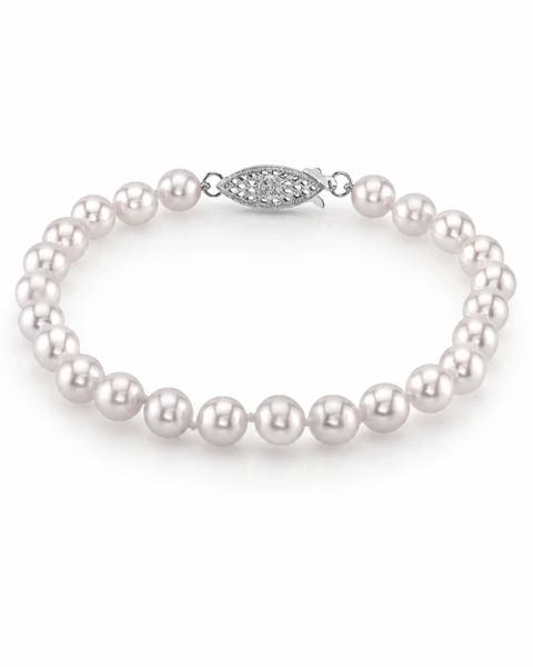 6.0-6.5mm Akoya White Pearl Bracelet