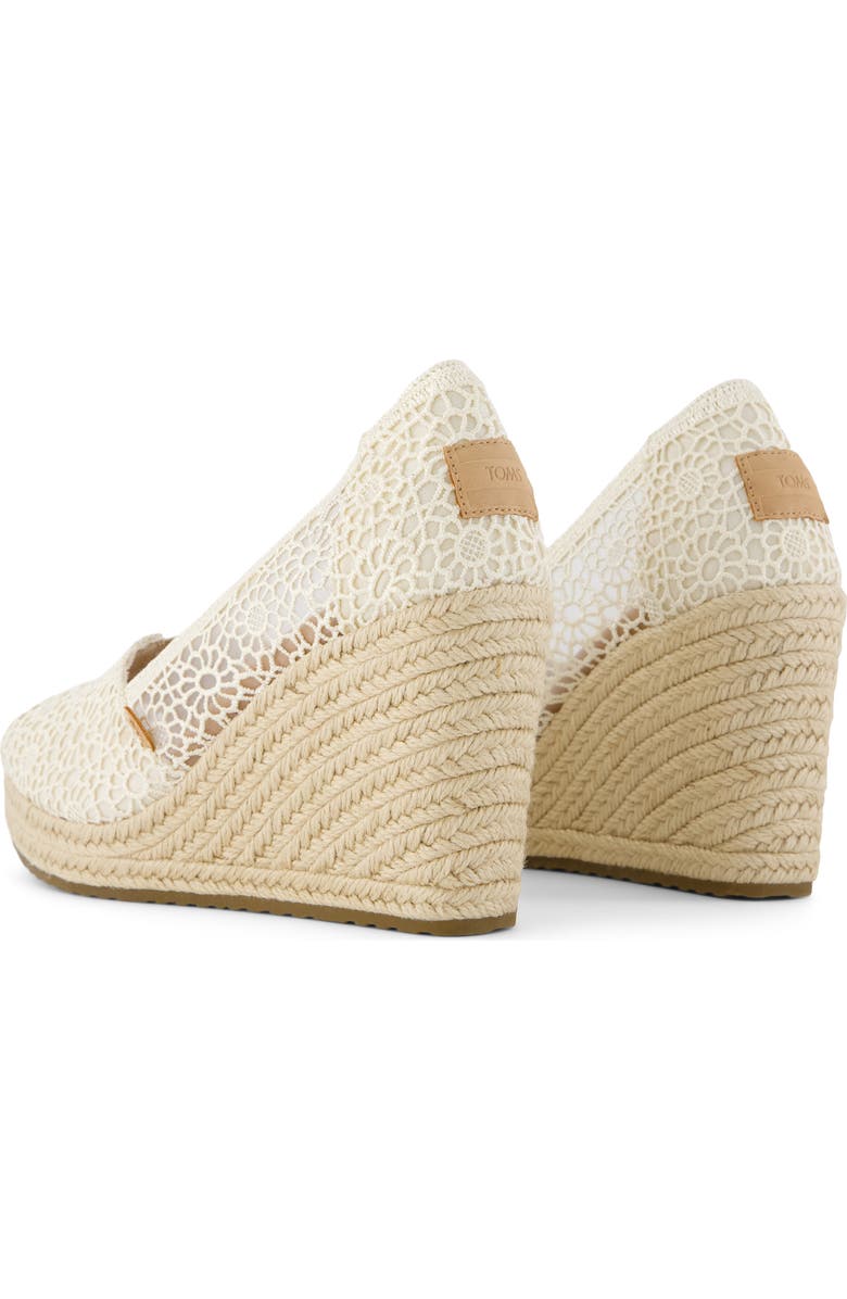 TOMS Essential Wedge Pump, Alternate, color, Natural Crochet
