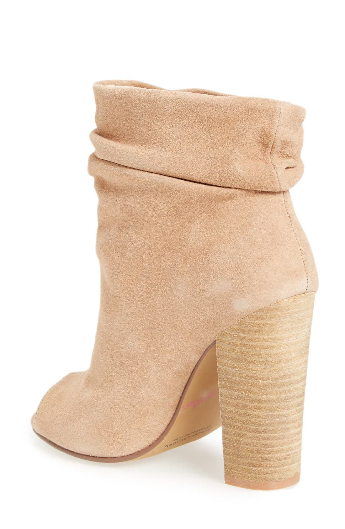 'Laurel' Peep Toe Bootie, Alternate, color, NEW NUDE