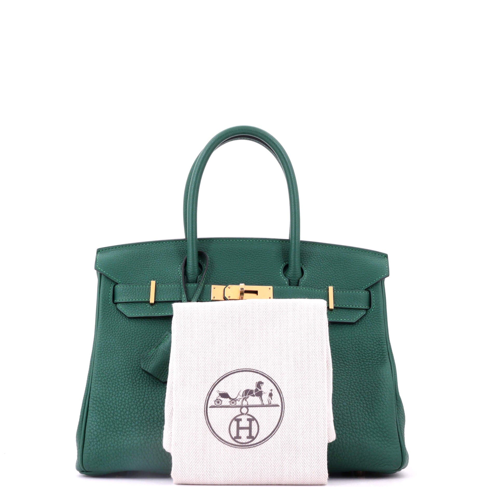 Birkin Handbag Green Togo with Gold Hardware 30, Alternate, color, Green