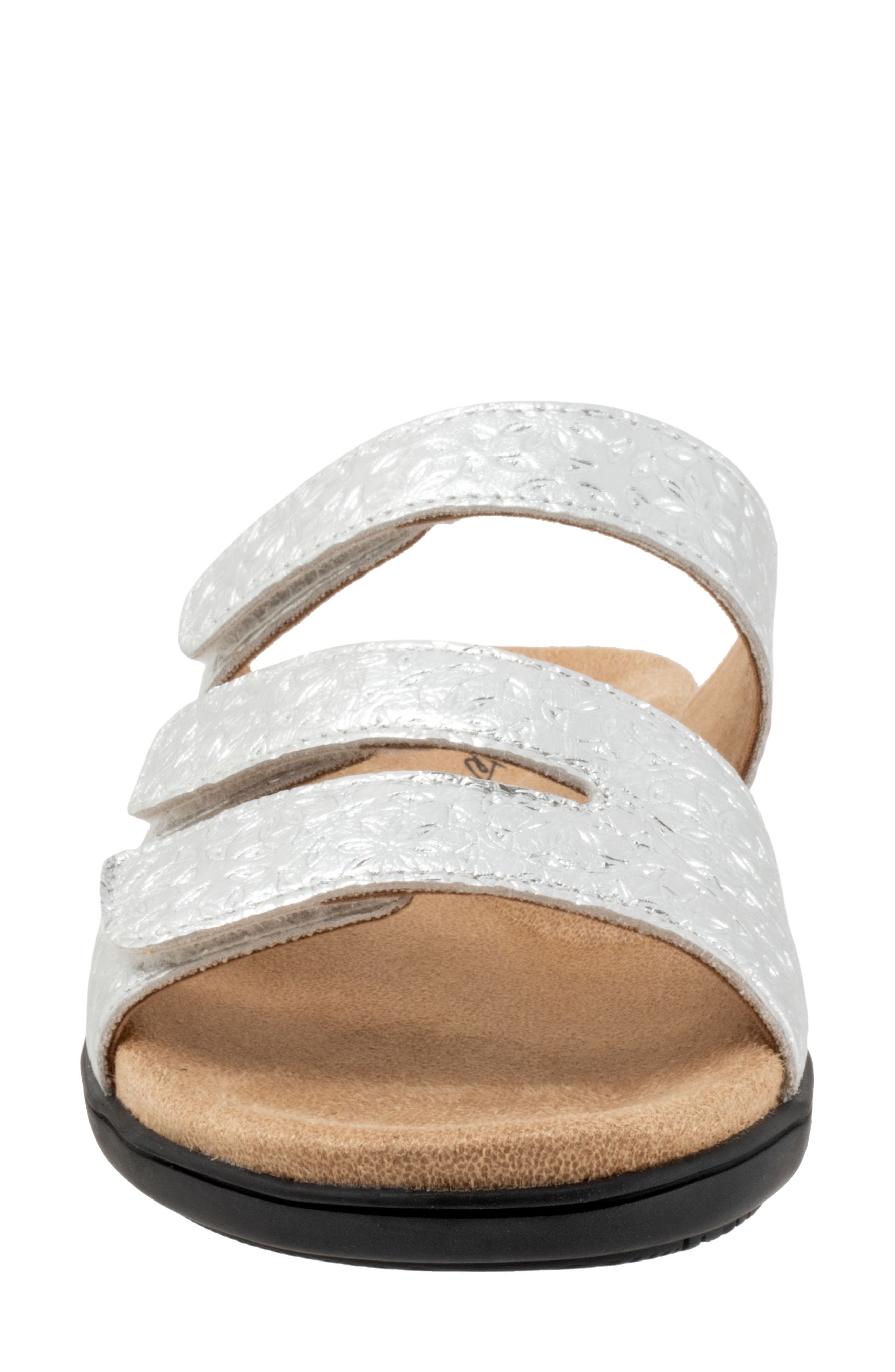 Trotters Rose Tool Slide Sandal, Alternate, color, Silver