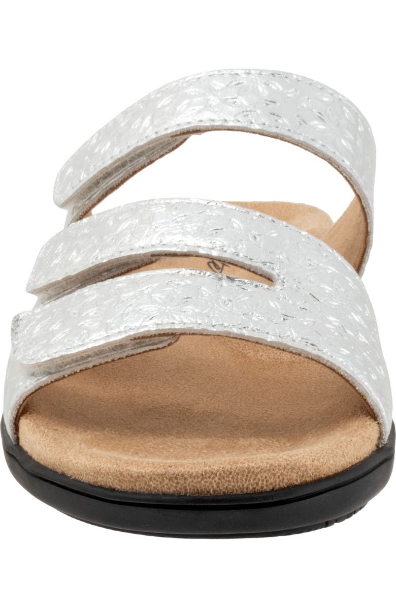 Trotters Rose Tool Slide Sandal, Alternate, color, Silver