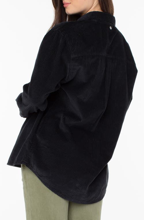 Roxy Let Go Corduroy Button-up Shirt In Black