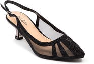LADY COUTURE Macy Mesh Rhinestone Slingback Pump