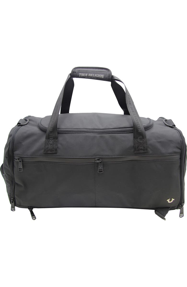 True Religion Omar Convertible Duffle Bag, Main, color, Black
