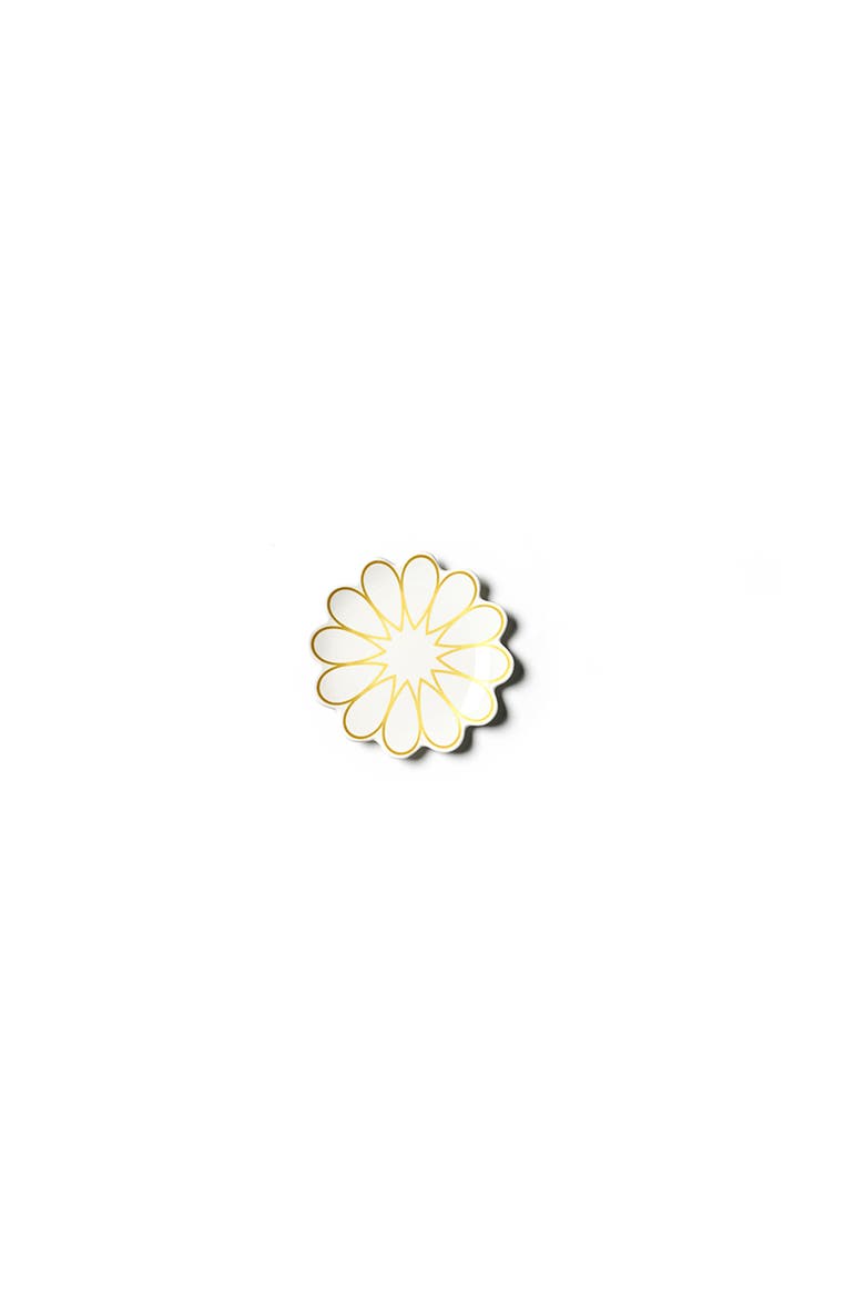 Gold Empire Scallop Dessert Plate, Main, color, Yellow