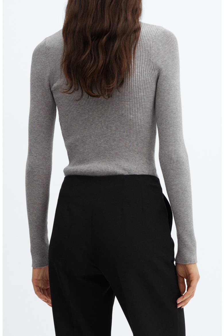 Rib Turtleneck Sweater, Alternate, color, GREY