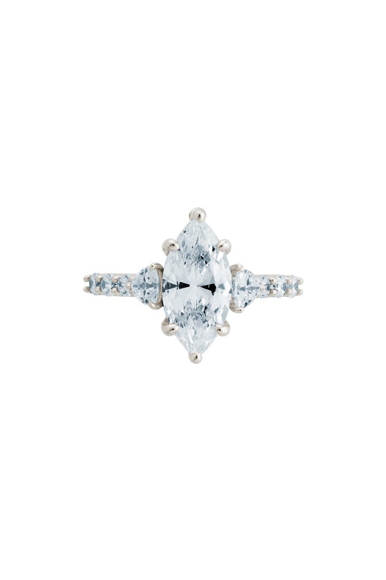 Cubic Zirconia Ring, Alternate, color, SILVER