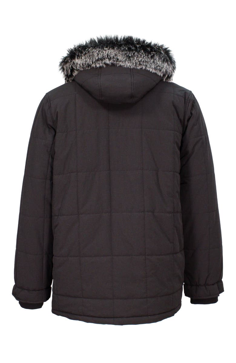 Lords of Harlech Duffy Quilted Ripstop Parka Jacket, Alternate, color, Black