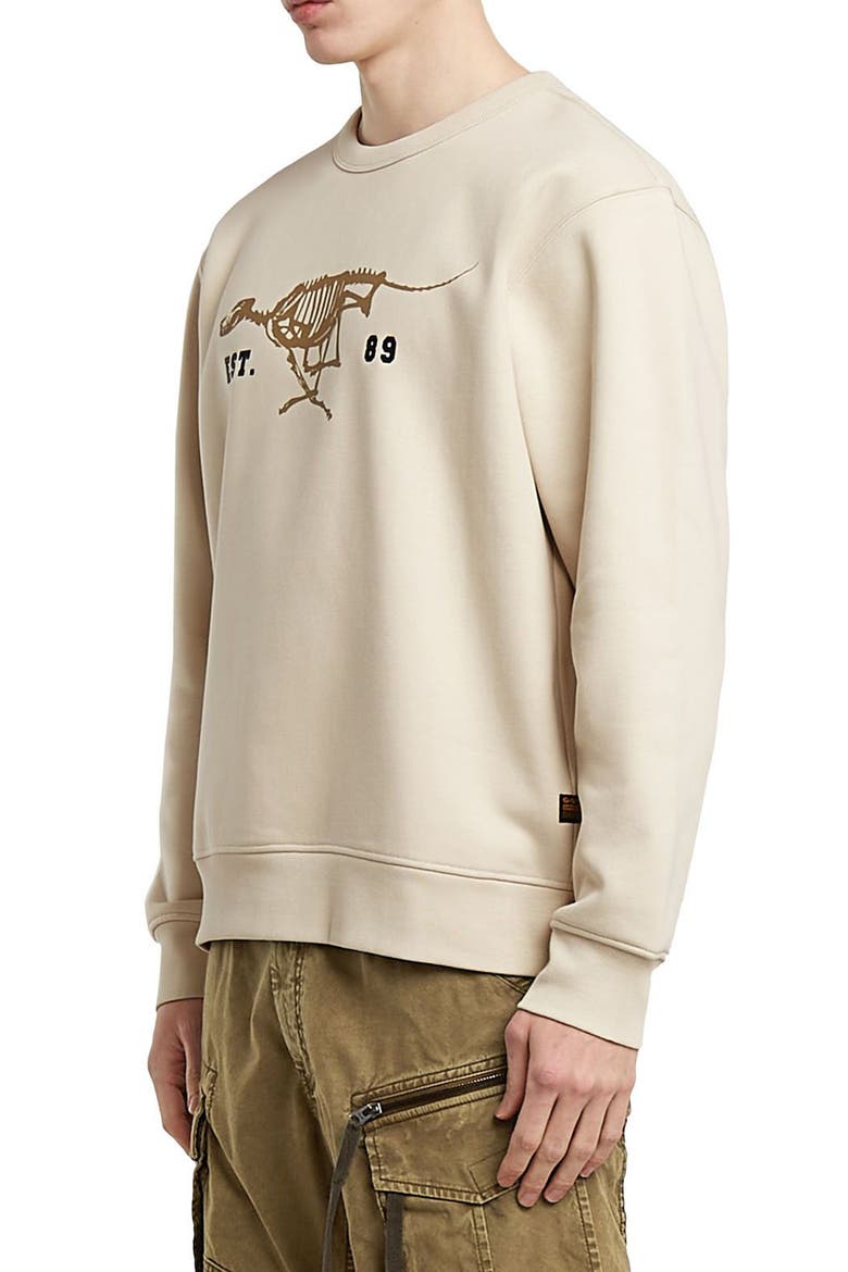 Running Dog Crewneck Sweatshirt, Alternate, color, WHITEBAIT