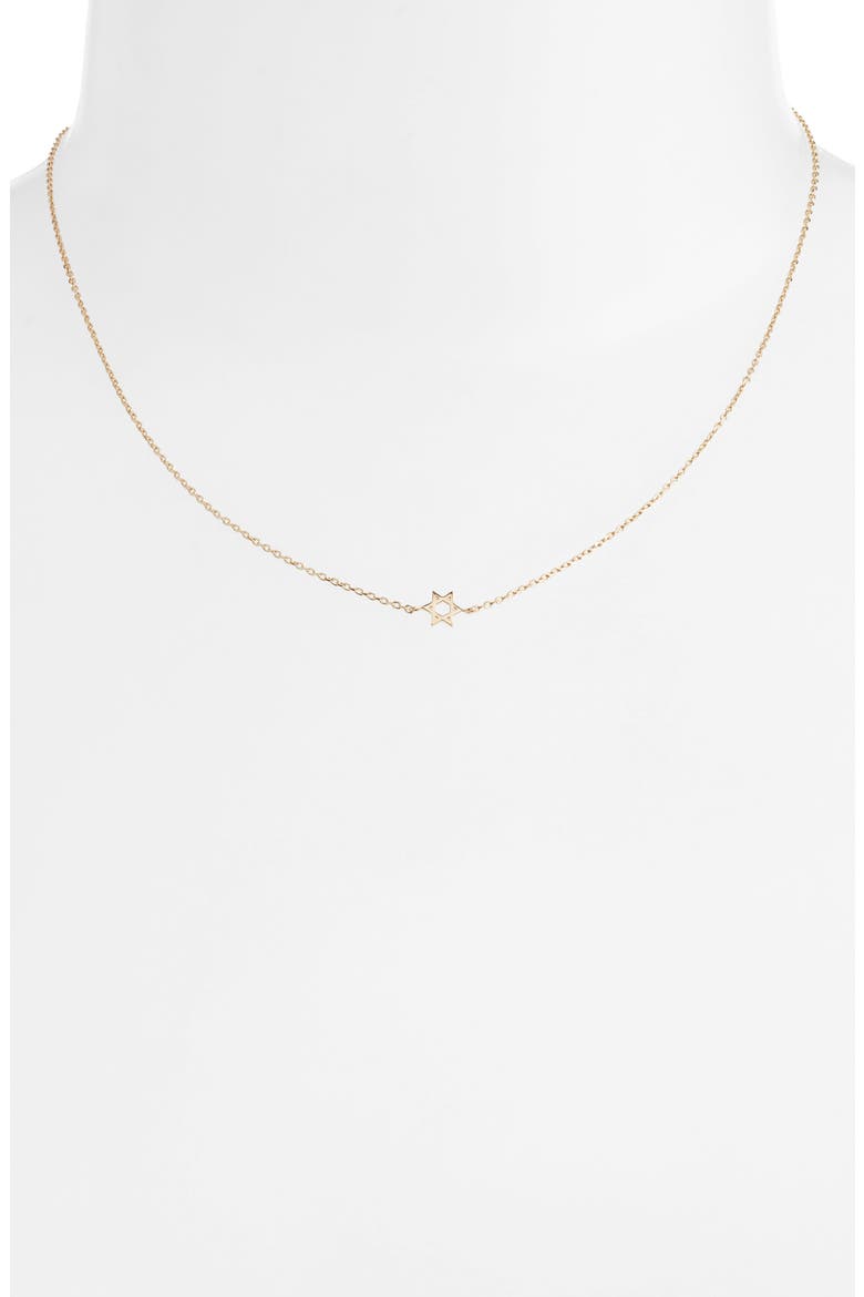 Love Letter Petite Star of David Necklace, Alternate, color, GOLD