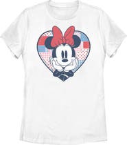 Minnie Mouse Women's Cute Patchwork Heart T-Shirt