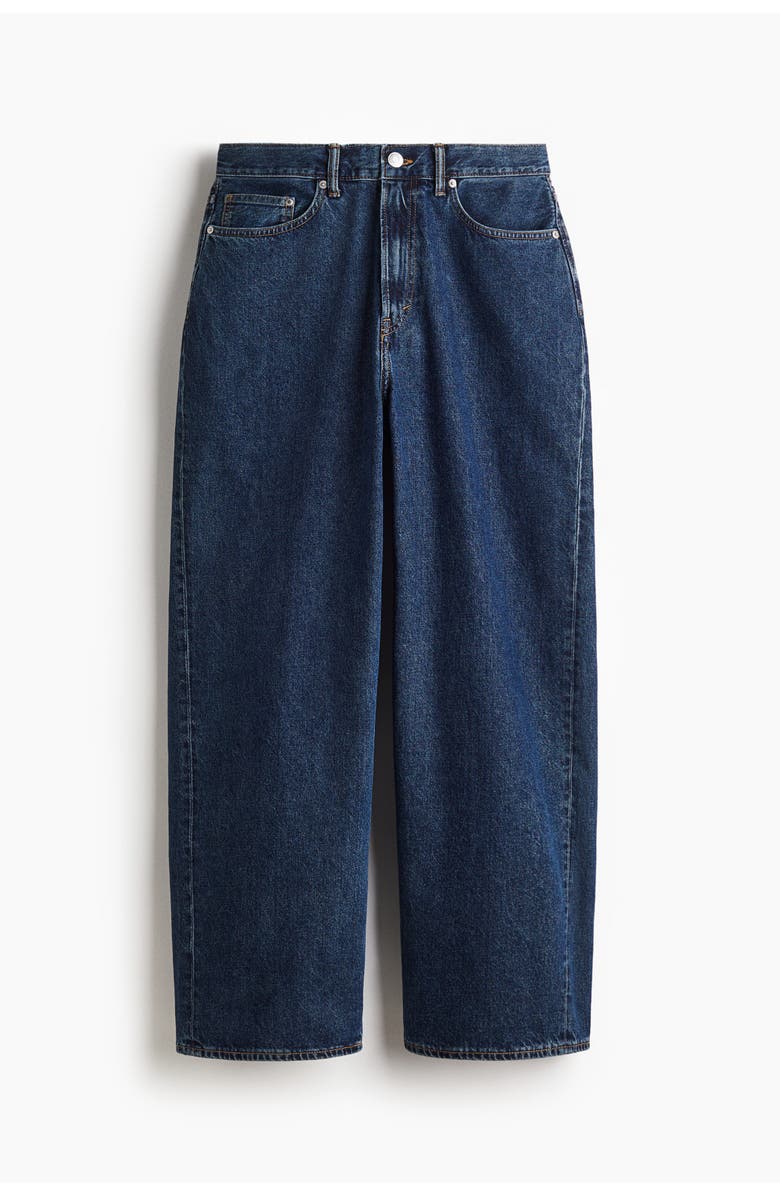 H&M Baggy Jeans, Alternate, color, Dark Denim Blue
