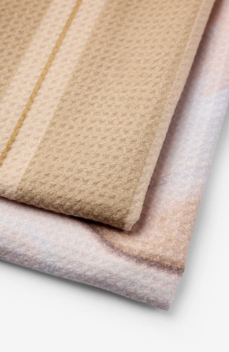 Geometry Kitchen Tea Towel Set, Alternate, color, Choco Mocha