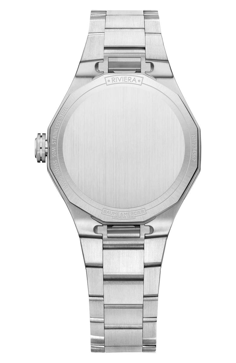 Baume & Mercier Riviera 10810 Bracelet Watch, 33mm, Alternate, color, Silver