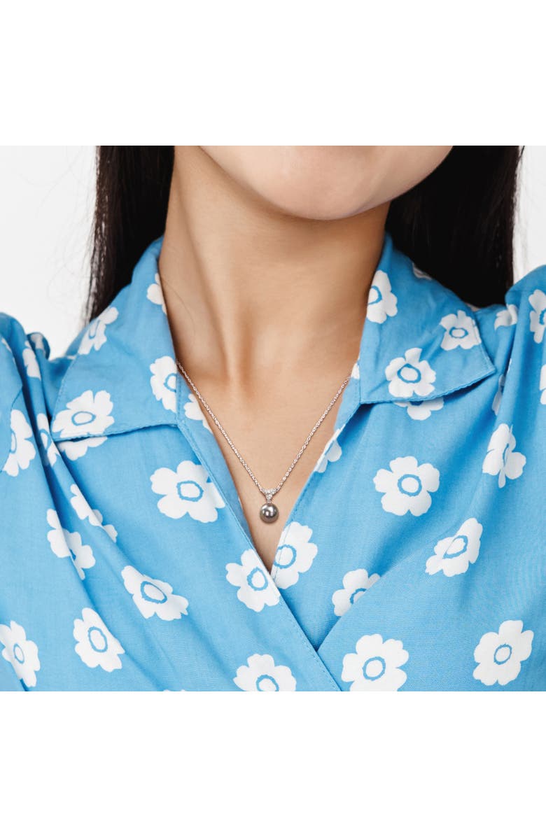 Julianna B. Cultured Pearl & Diamond-Accent Necklace 10k, Alternate, color, 