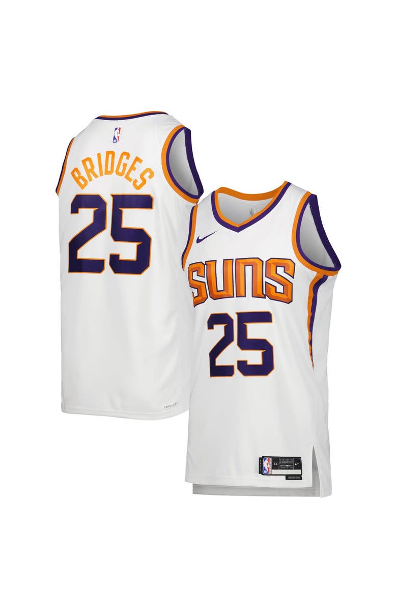 Nike Unisex Nike Mikal Bridges White Phoenix Suns Swingman Jersey - Association Edition, Main, color, 
