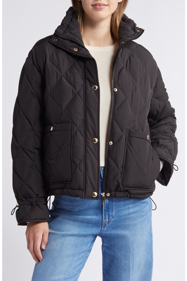 Diamond Quilted Jacket, Alternate, color, BLACK