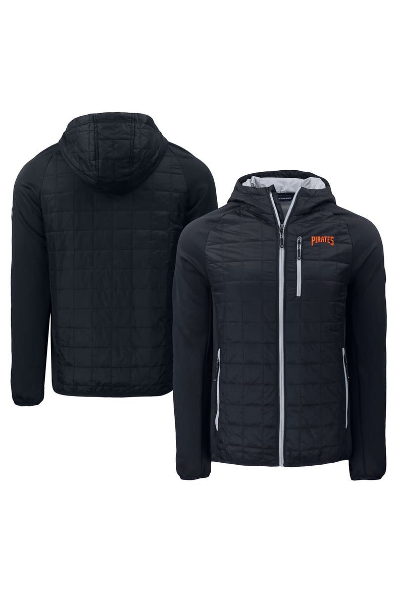 Men's Cutter & Buck  Black Pittsburgh Pirates Cooperstown Collection Rainier Primaloft Eco Full-Zip Hybrid Jacket, Alternate, color, Black