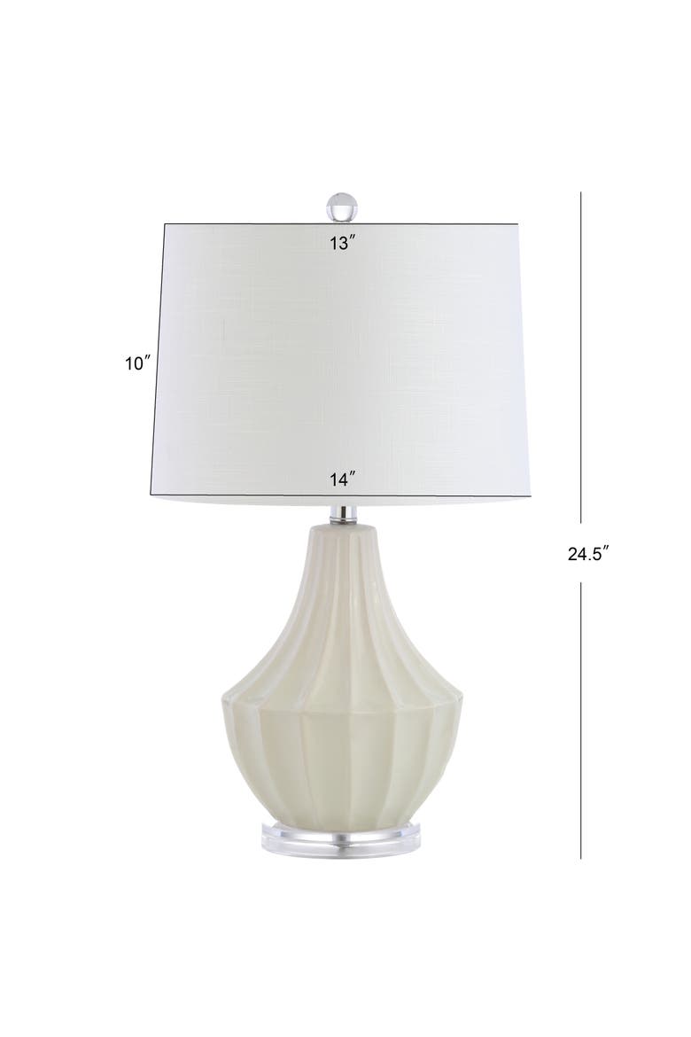 Tate Ceramic LED Table Lamp, Alternate, color, Cream