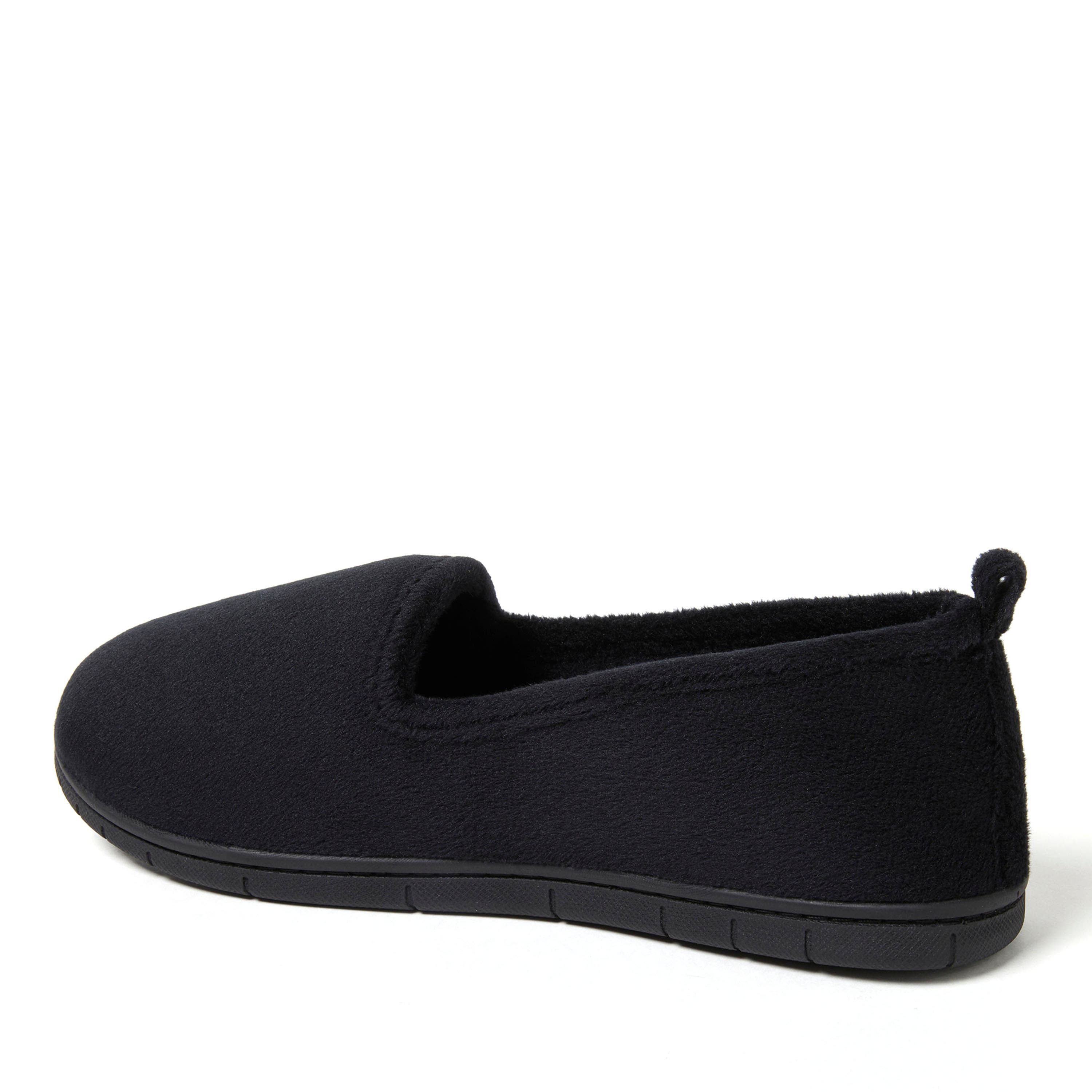 DEARFOAMS Rachel Velour Closed Back Slipper, Alternate, color, Black