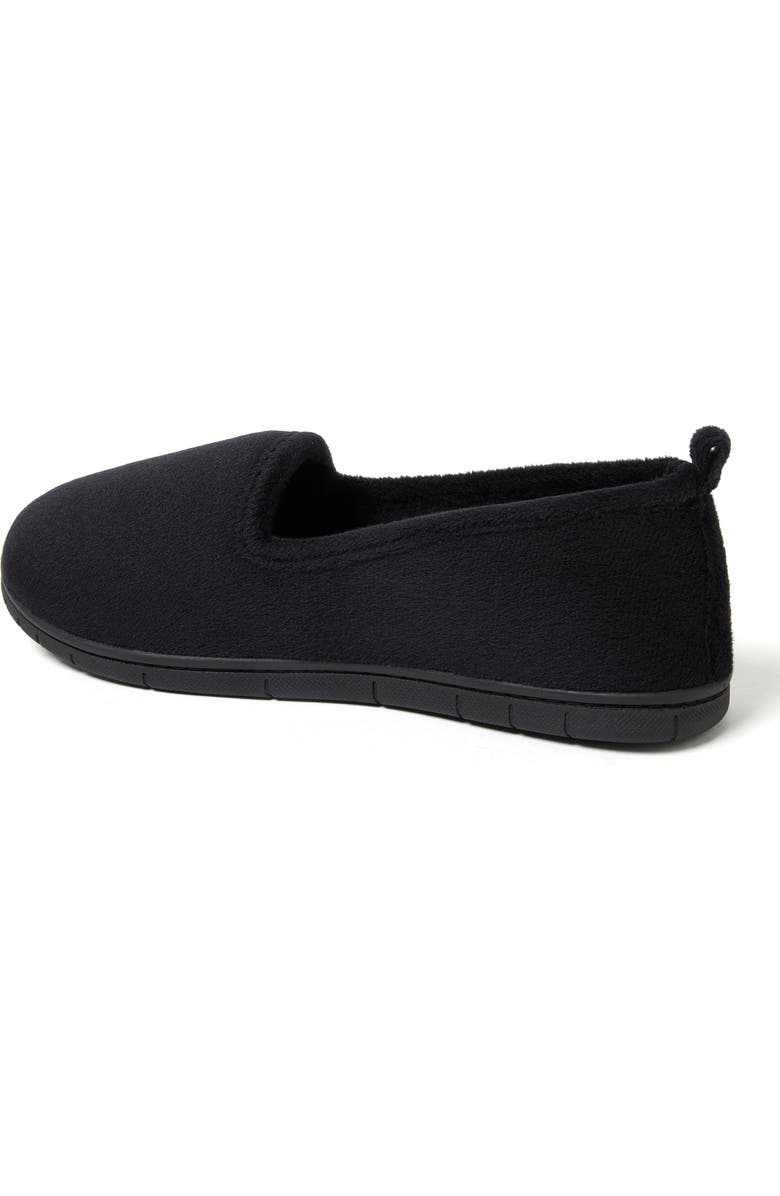 DEARFOAMS Rachel Velour Closed Back Slipper, Alternate, color, Black