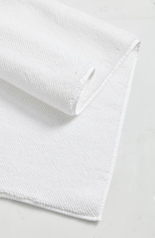 Nordstrom Luxury Woven Cotton Bath Mat In White