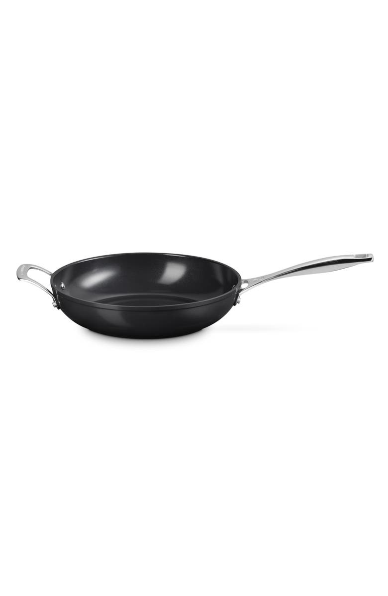 Le Creuset Essential Nonstick Ceramic 11-Inch Deep Fry Pan, Main, color, Black