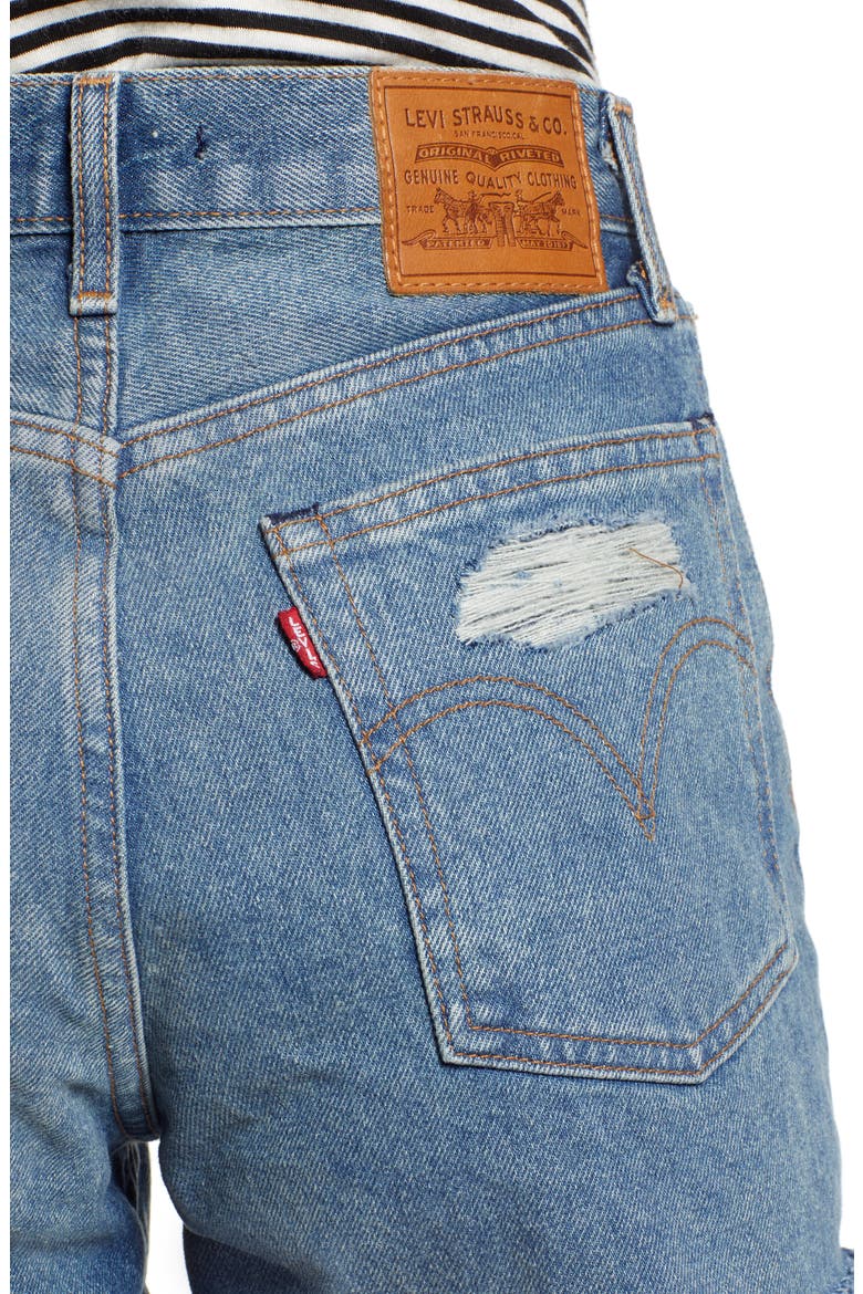 Levi's® Wedgie Update High Waist Cutoff Denim Shorts, Alternate, color, BALANCING ACT