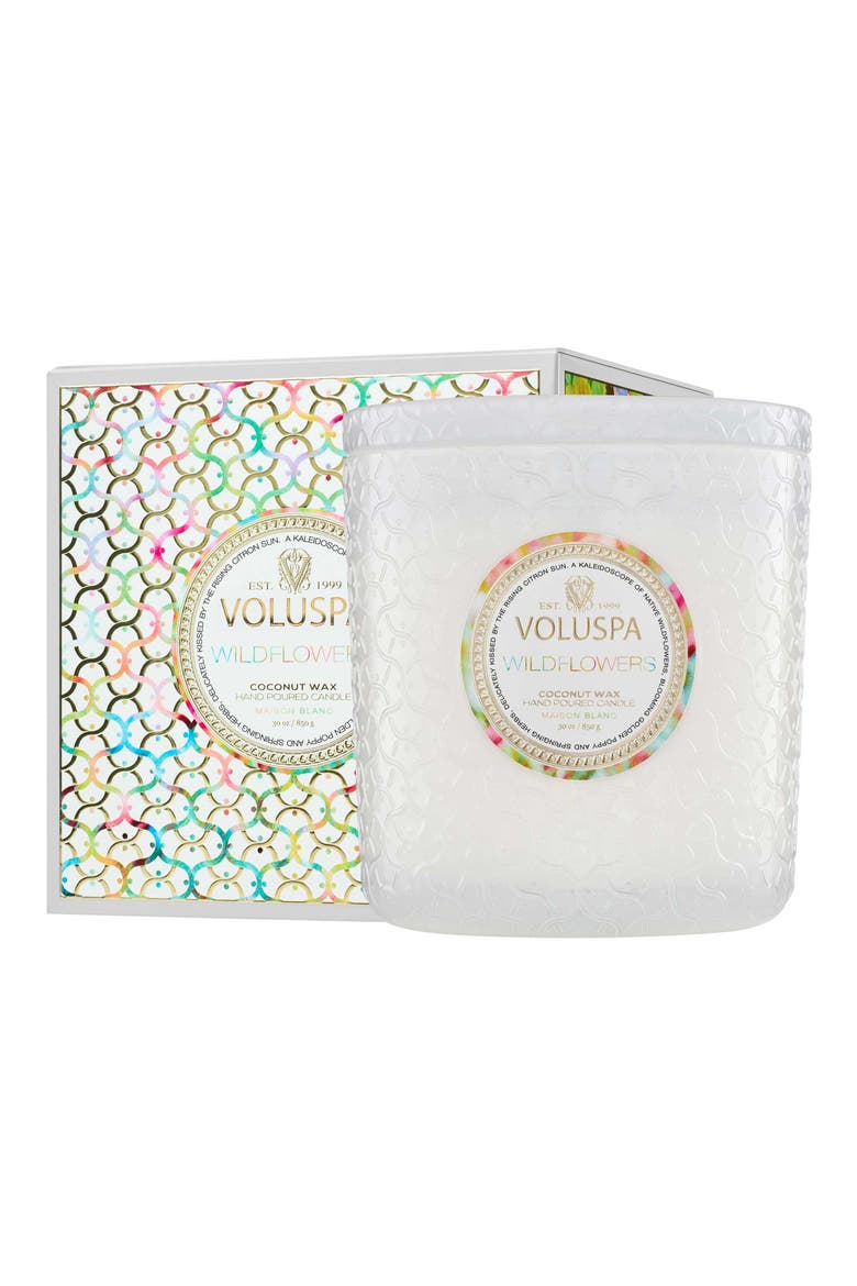 Wildflowers Boxed Luxe Candle, Alternate, color, WILDFLOWERS