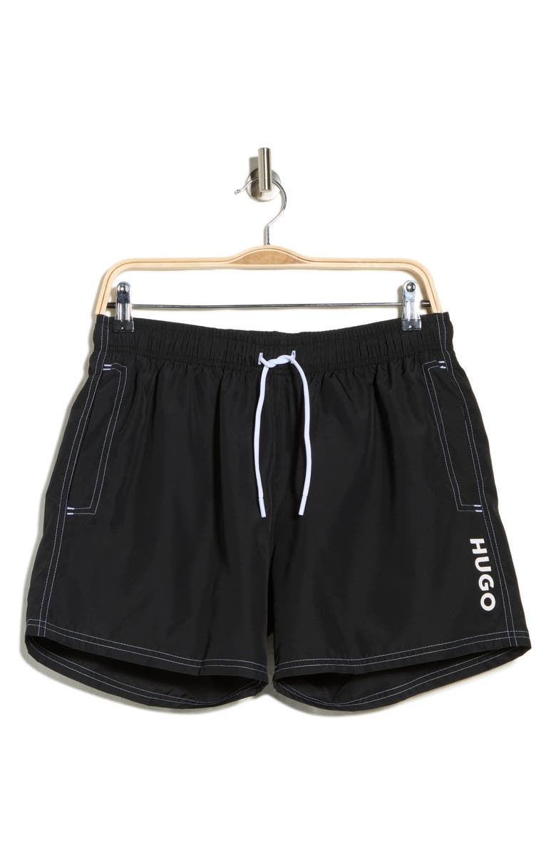 BOSS Max Swim Trunks, Main, color, Black