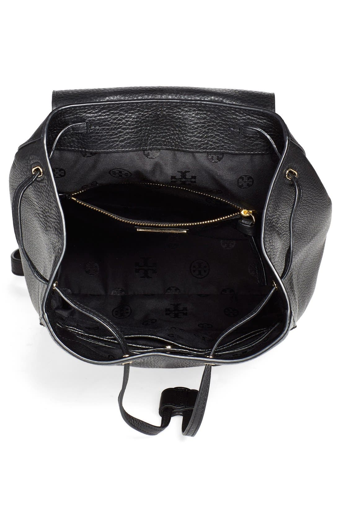 Tory Burch 'Bombe T' Leather Backpack, Alternate, color, 