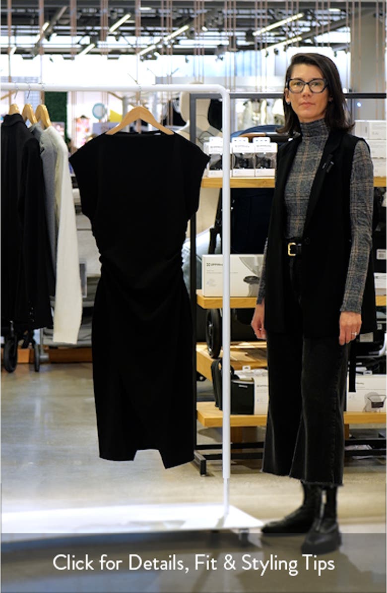 Ruched Funnel Neck Midi Dress, sales video thumbnail