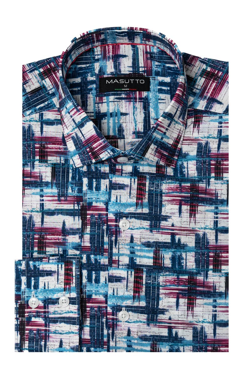 MASUTTO Souza Button Down Long Sleeve Shirt, Main, color, Multicolor