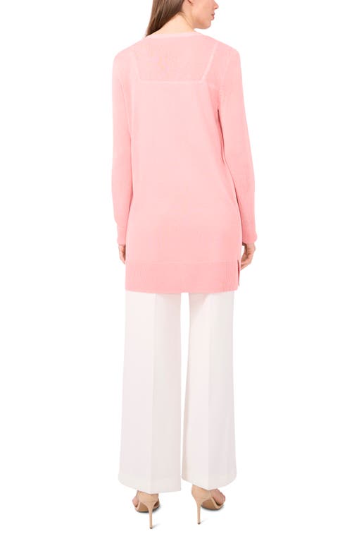 Halogen ® Side Slit Cardigan In Pink