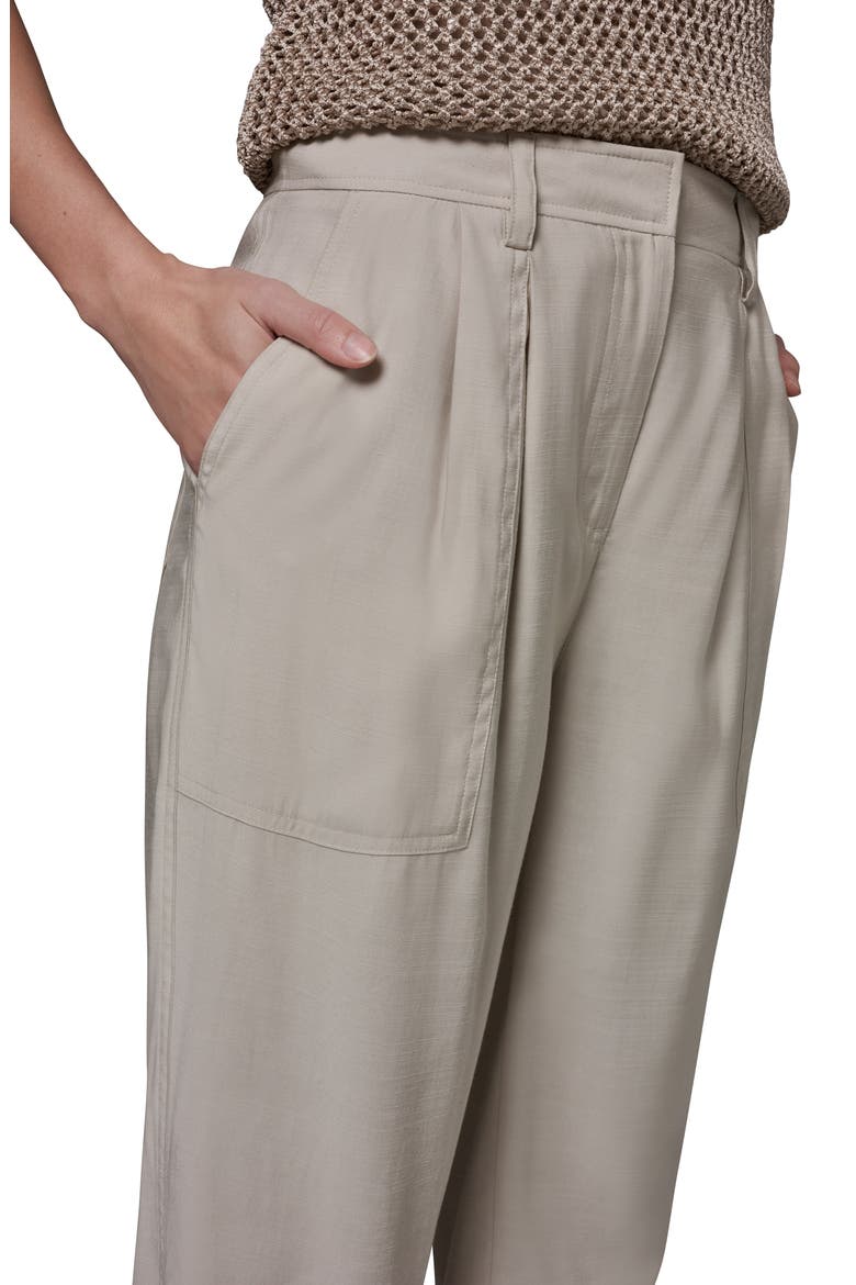 Pleated Crop Pants, Alternate, color, TUSCAN GREY