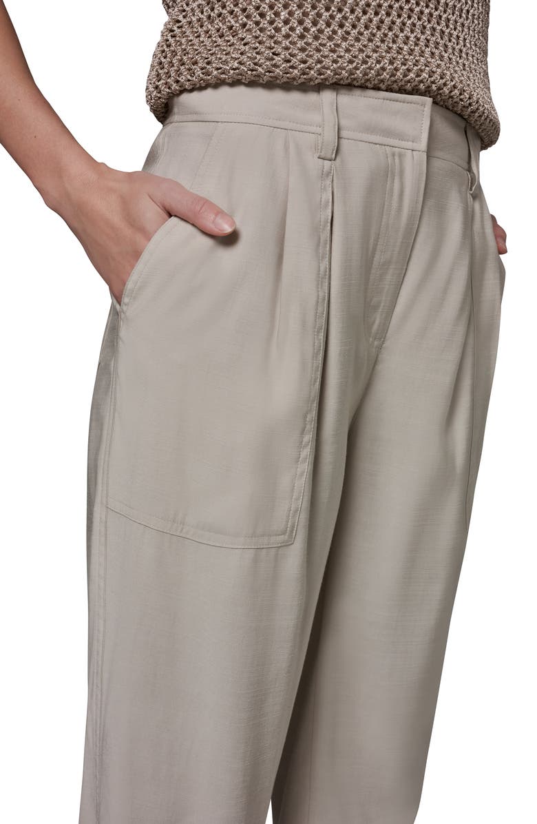 Donna Karan New York Pleated Crop Pants, Alternate, color, Tuscan Grey